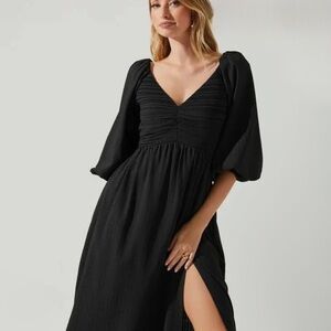 Astr Midi Dress black XS NWT